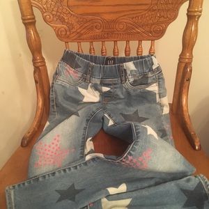Blue Jean Jeggings With Stars